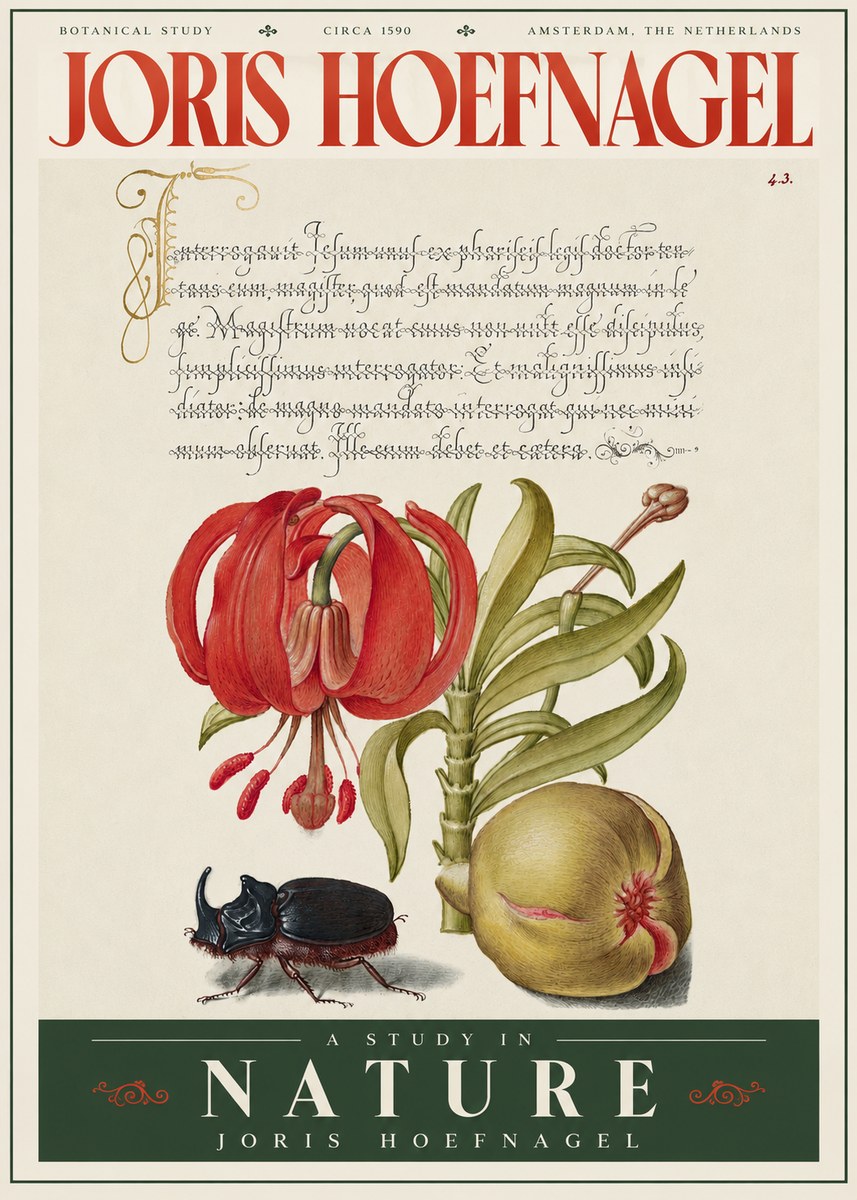 Joris Hoefnagel Botanical Study II No4 - Poszter