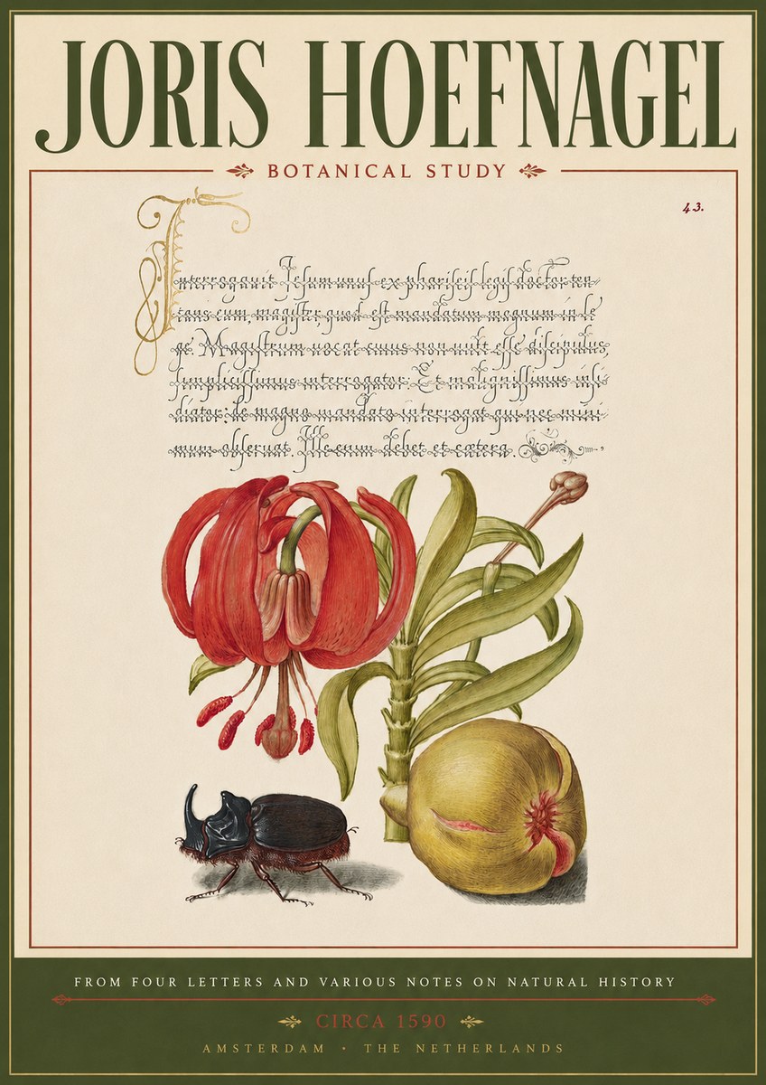 Joris Hoefnagel Botanical Study II No5 - Poszter