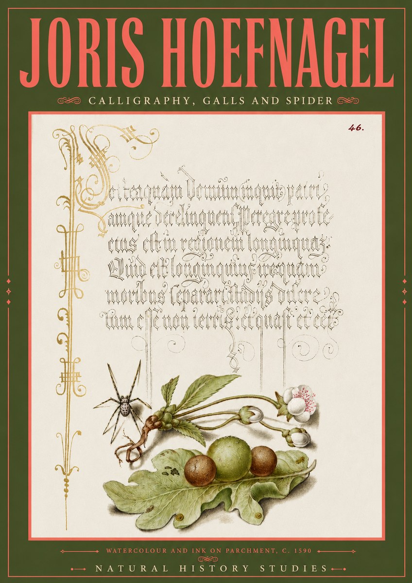 Joris Hoefnagel Plant with Galls and Insect No6 - Poszter