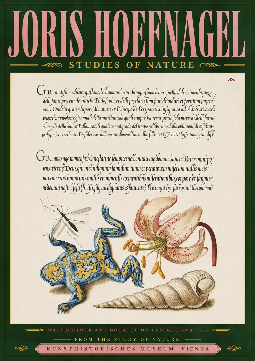 Joris Hoefnagel From the Study of Nature No4 - Poszter
