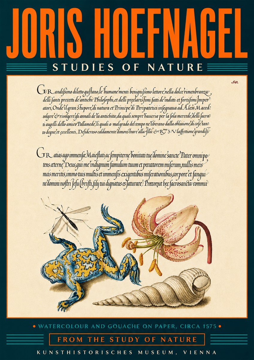 Joris Hoefnagel From the Study of Nature No5 - Poszter