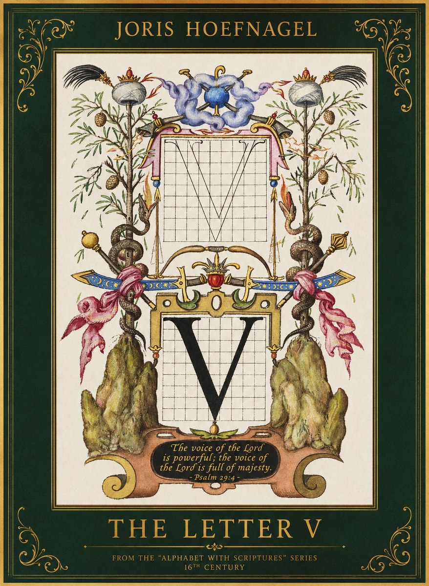 Joris Hoefnagel The Letter V No1 - Poszter