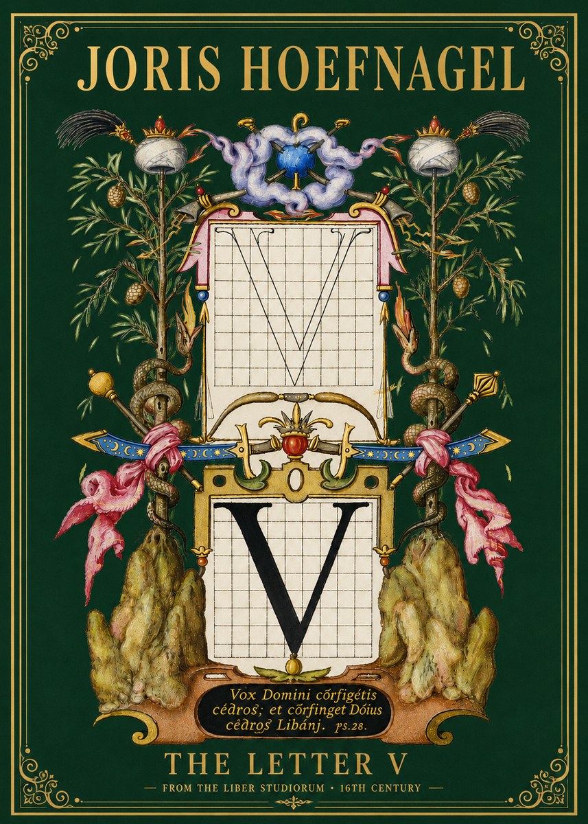 Joris Hoefnagel The Letter V No5 - Poszter