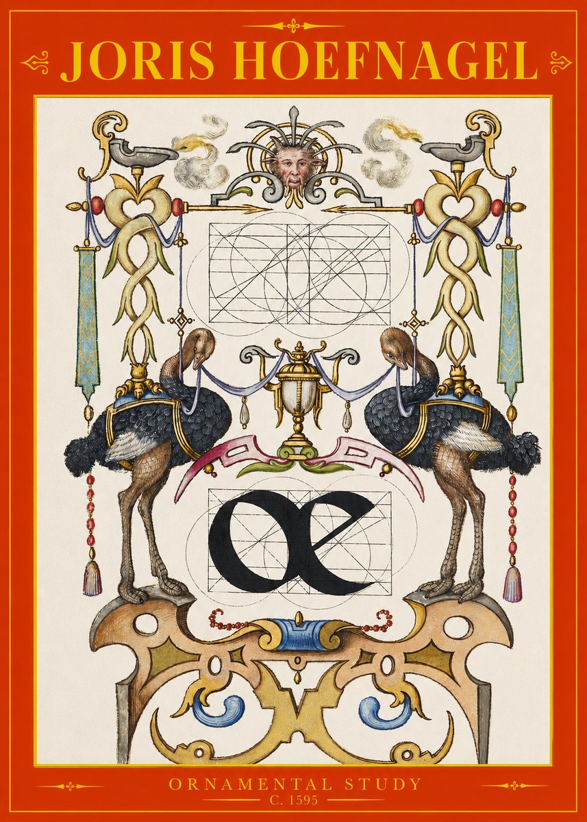 Joris Hoefnagel Ornamental Study I No2 - Poszter