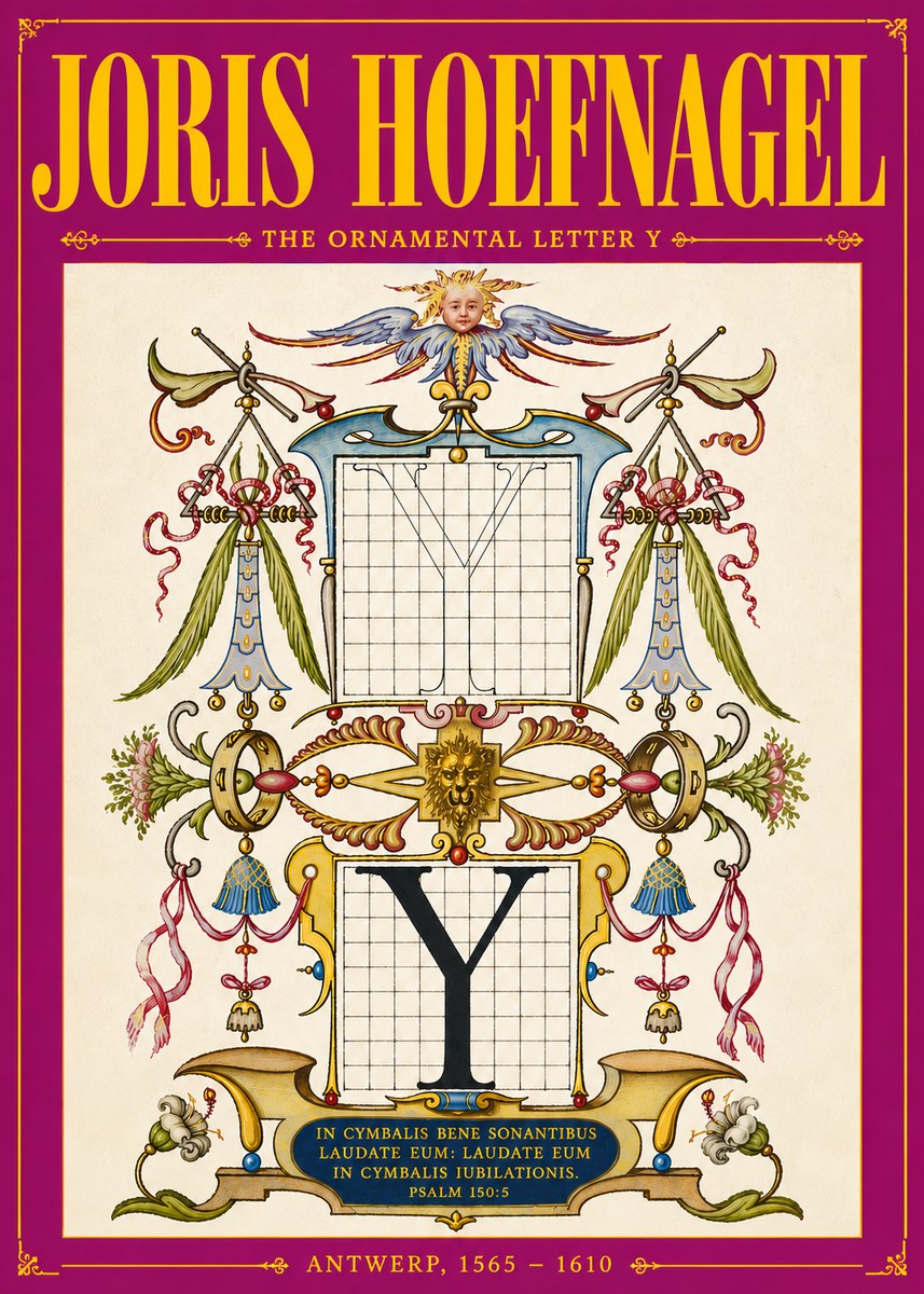 Joris Hoefnagel The Ornamental Letter Y No5 - Poszter