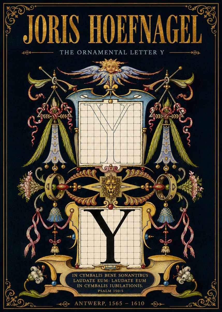 Joris Hoefnagel The Ornamental Letter Y No6 - Poszter