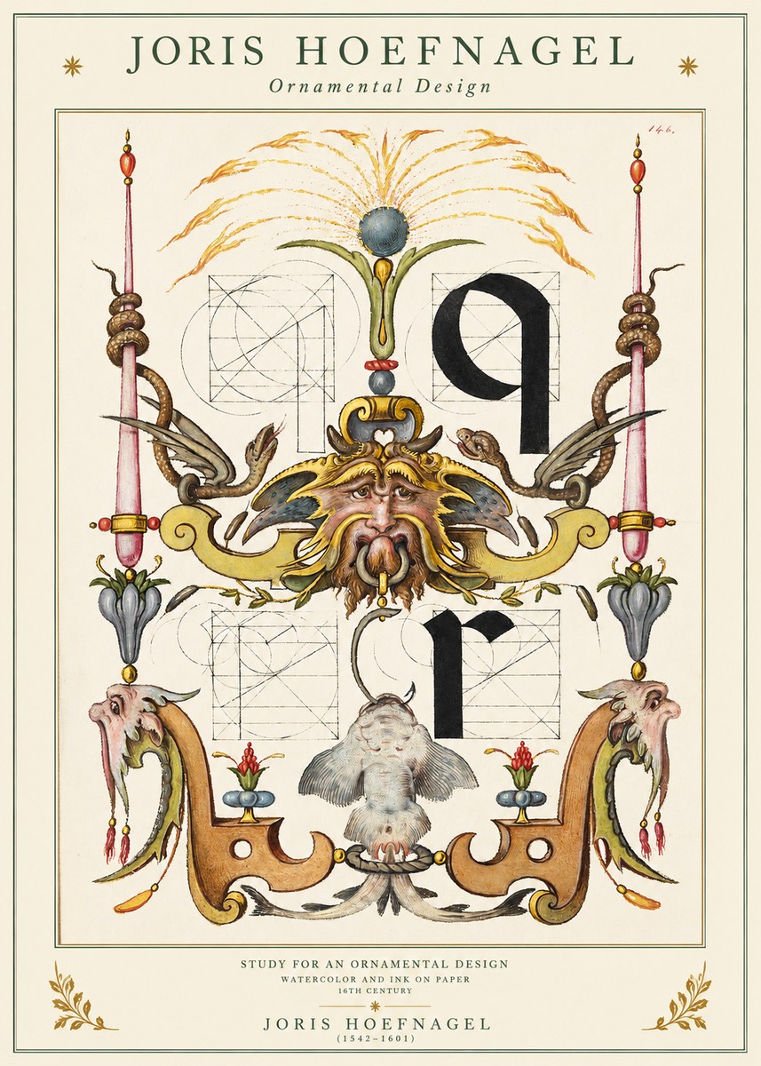 Joris Hoefnagel Ornamental Design I No1 - Poszter