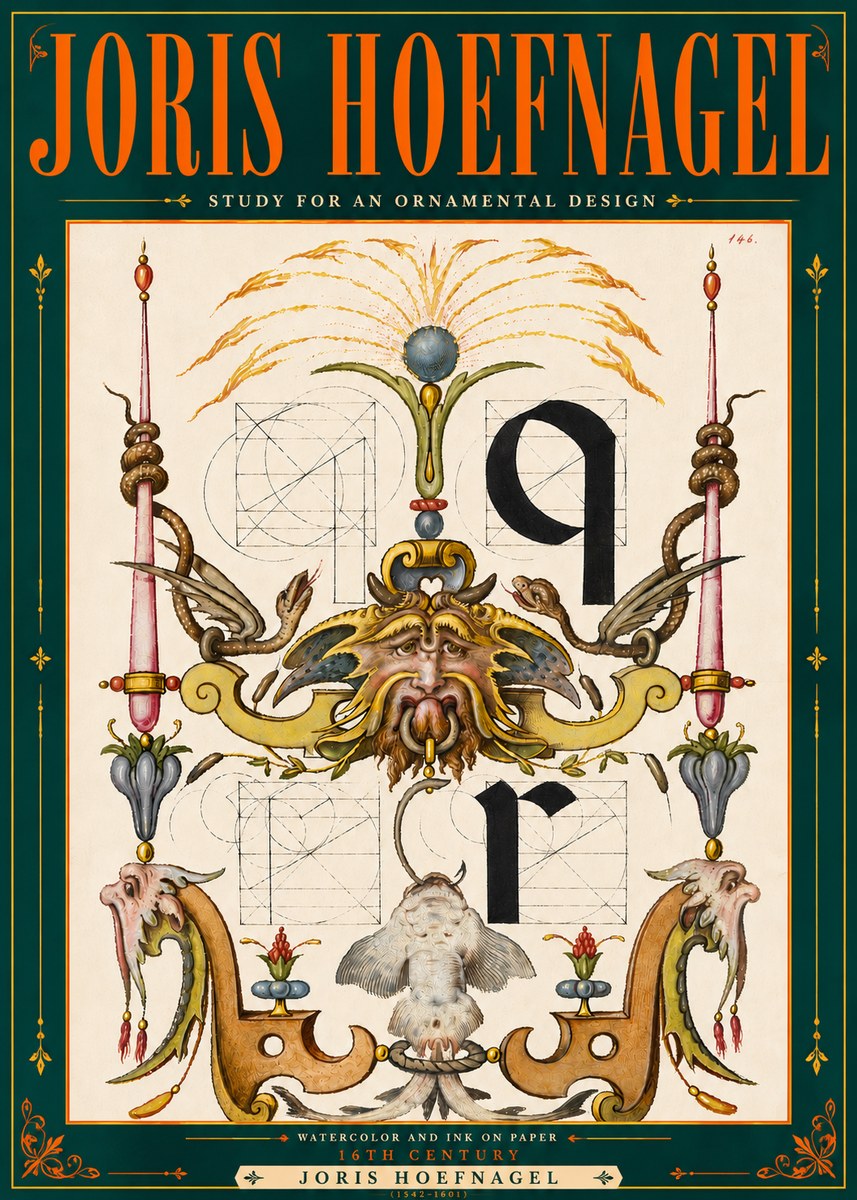 Joris Hoefnagel Ornamental Design I No6 - Poszter