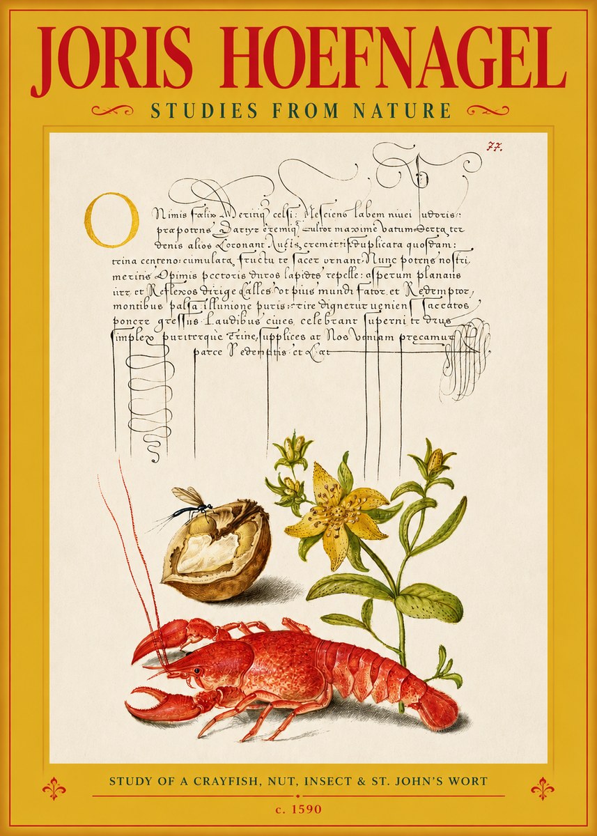 Joris Hoefnagel Studies from Nature No3 - Poszter