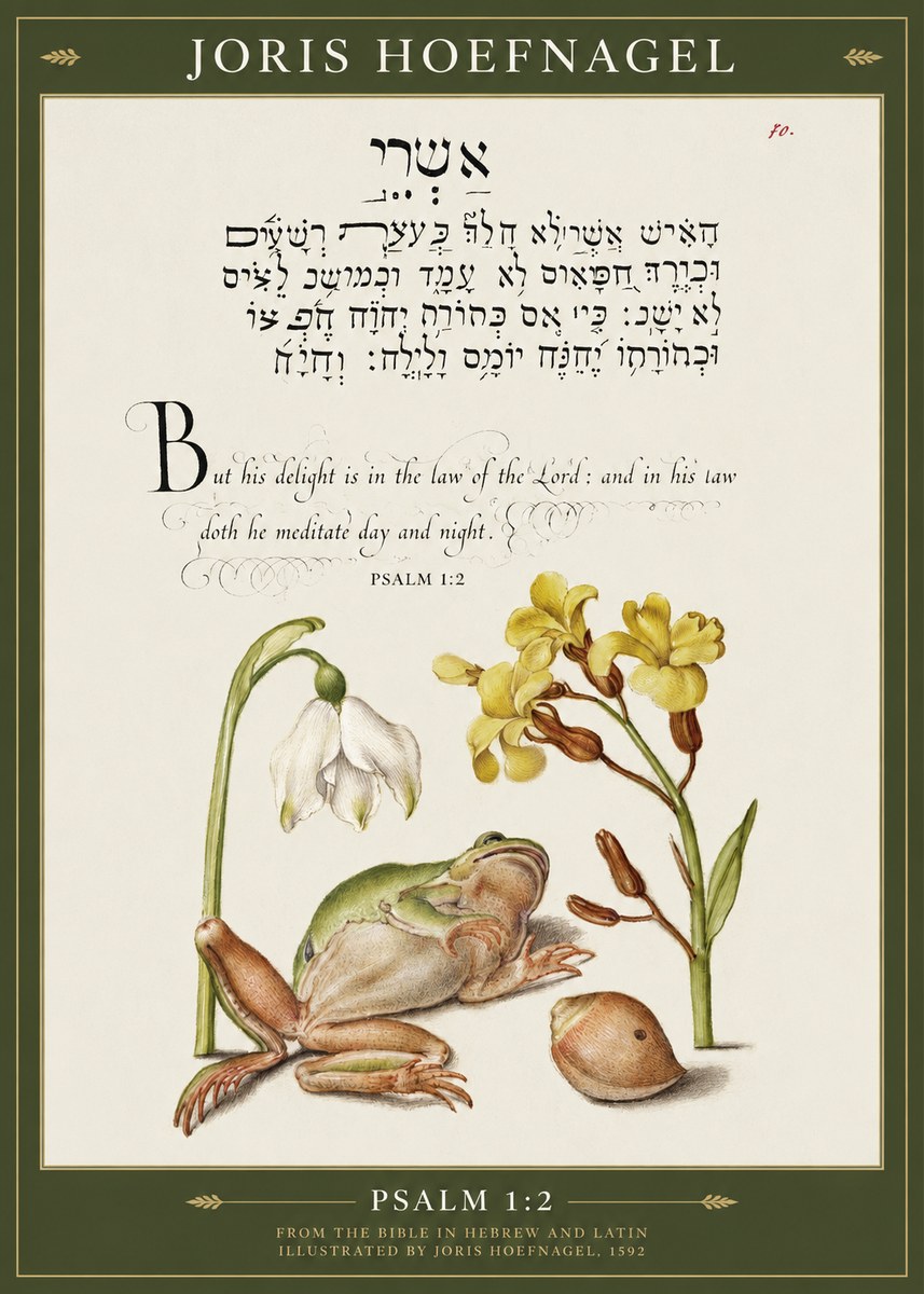 Joris Hoefnagel Psalm 1:2 No1 - Poszter