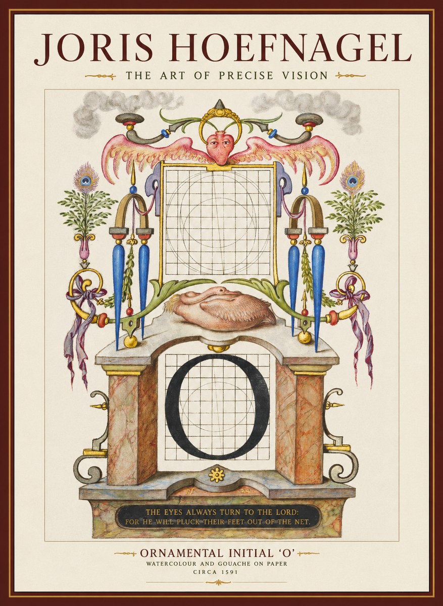 Joris Hoefnagel Ornamental Initial 'O' No1 - Poszter