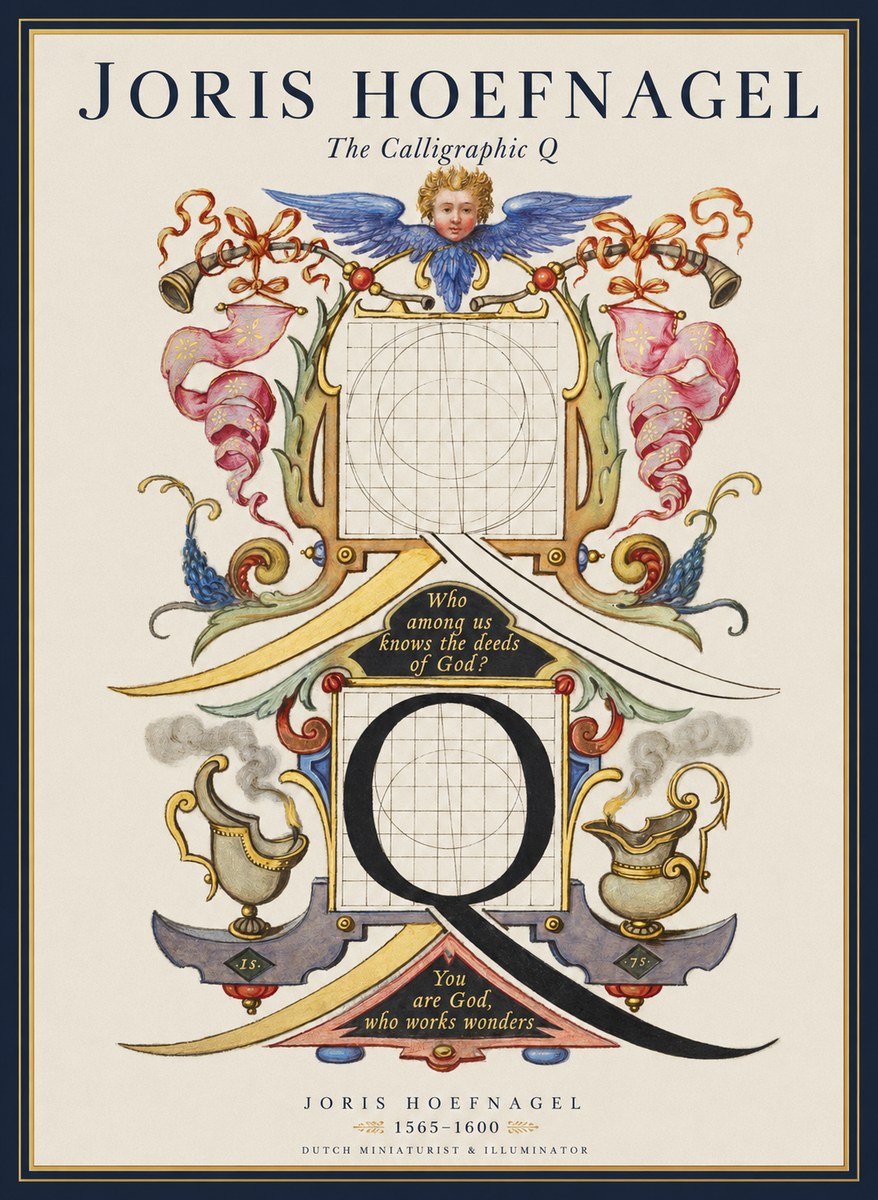 Joris Hoefnagel The Calligraphic Q No1 - Poszter