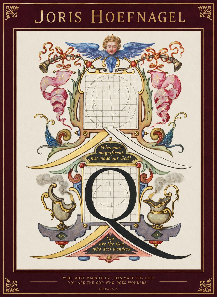 Joris Hoefnagel The Calligraphic Q No2 - Poszter