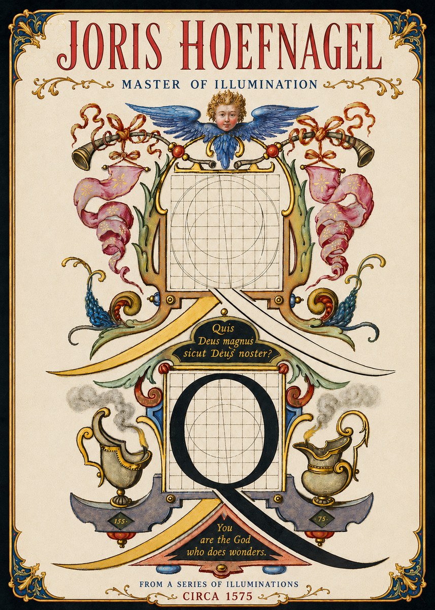 Joris Hoefnagel The Calligraphic Q No5 - Poszter
