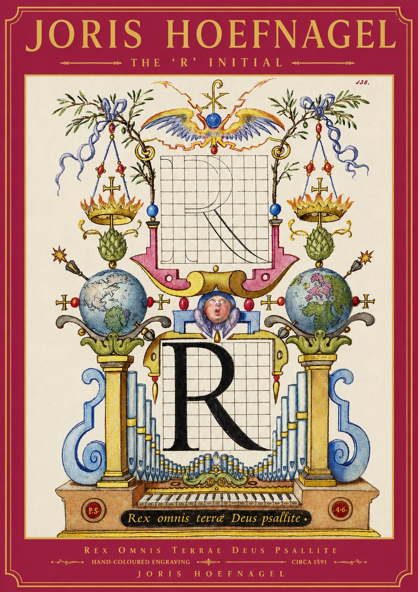 Joris Hoefnagel The 'R' Initial No2 - Poszter