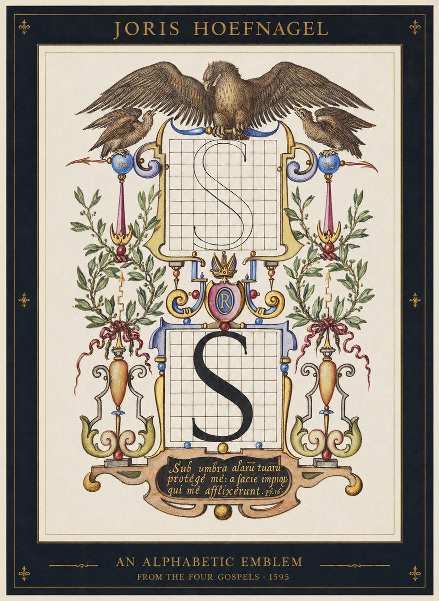 Joris Hoefnagel An Alphabetic Emblem from the Four Gospels No1 - Poszter
