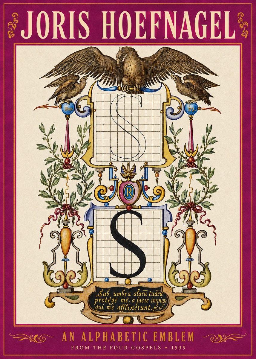 Joris Hoefnagel An Alphabetic Emblem from the Four Gospels No5 - Poszter