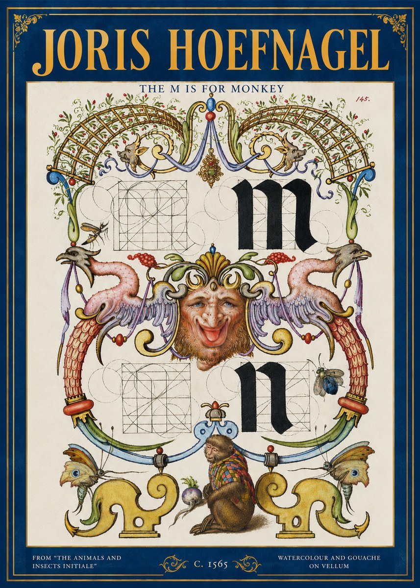 Joris Hoefnagel Grotesques and Ornaments No4 - Poszter