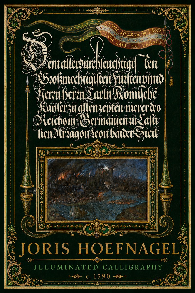 Joris Hoefnagel Illuminated Calligraphy No6 - Poszter