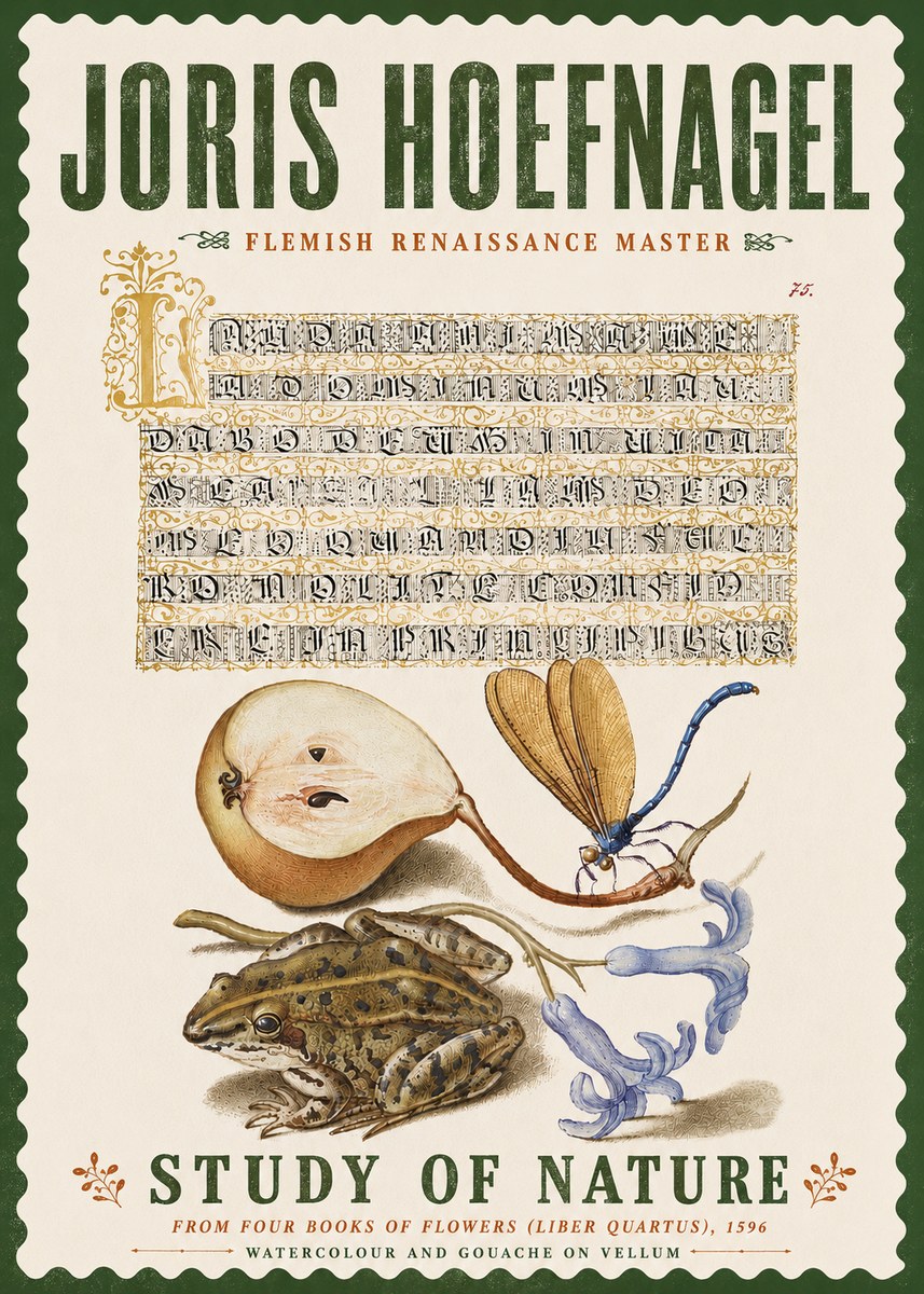 Joris Hoefnagel Study of Nature II No6 - Poszter