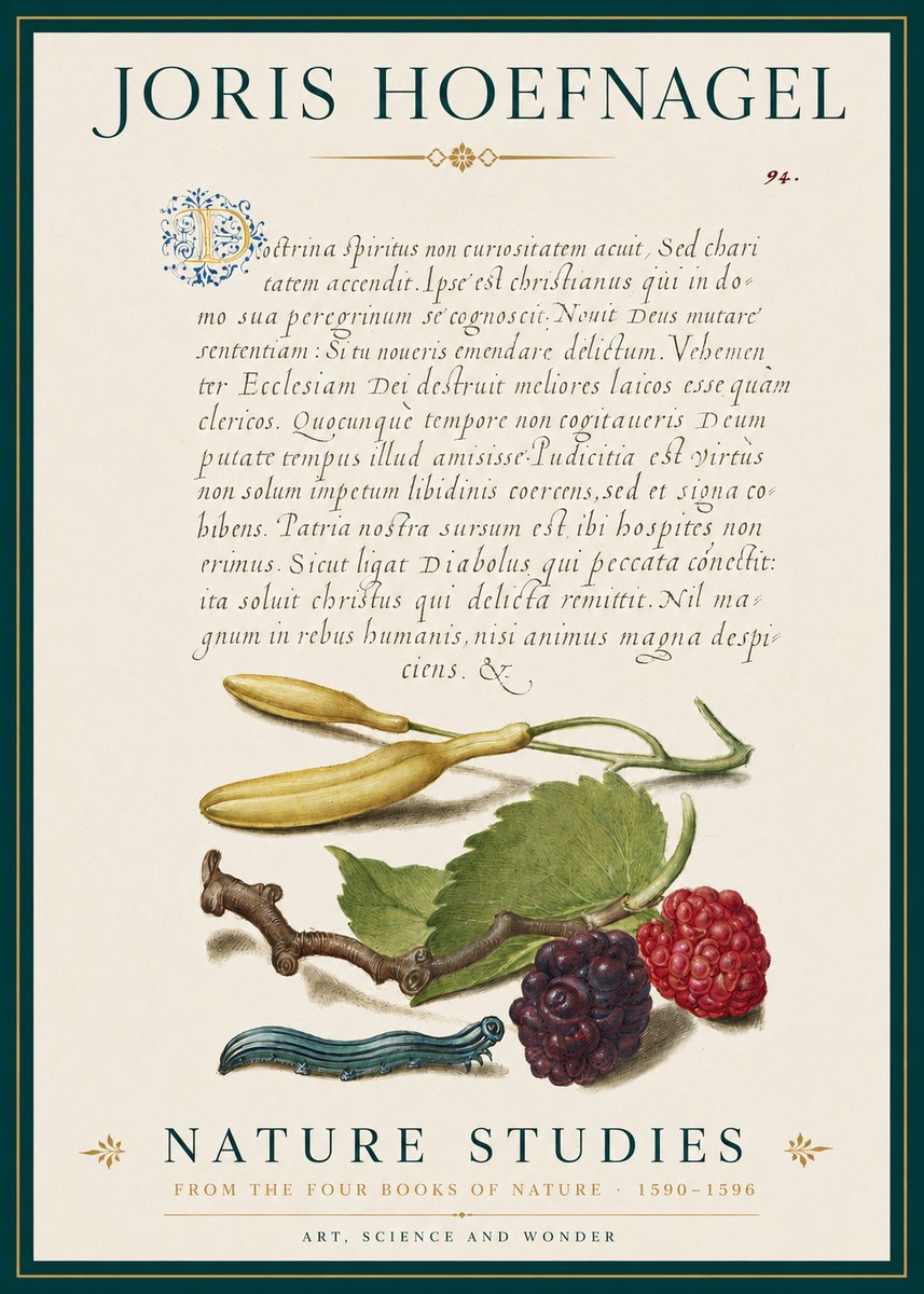 Joris Hoefnagel Nature Studies No3 - Poszter
