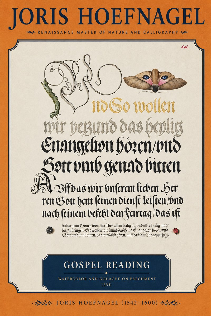 Joris Hoefnagel Gospel Reading No3 - Poszter
