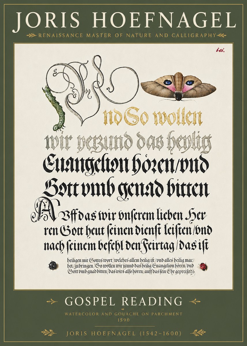Joris Hoefnagel Gospel Reading No4 - Poszter