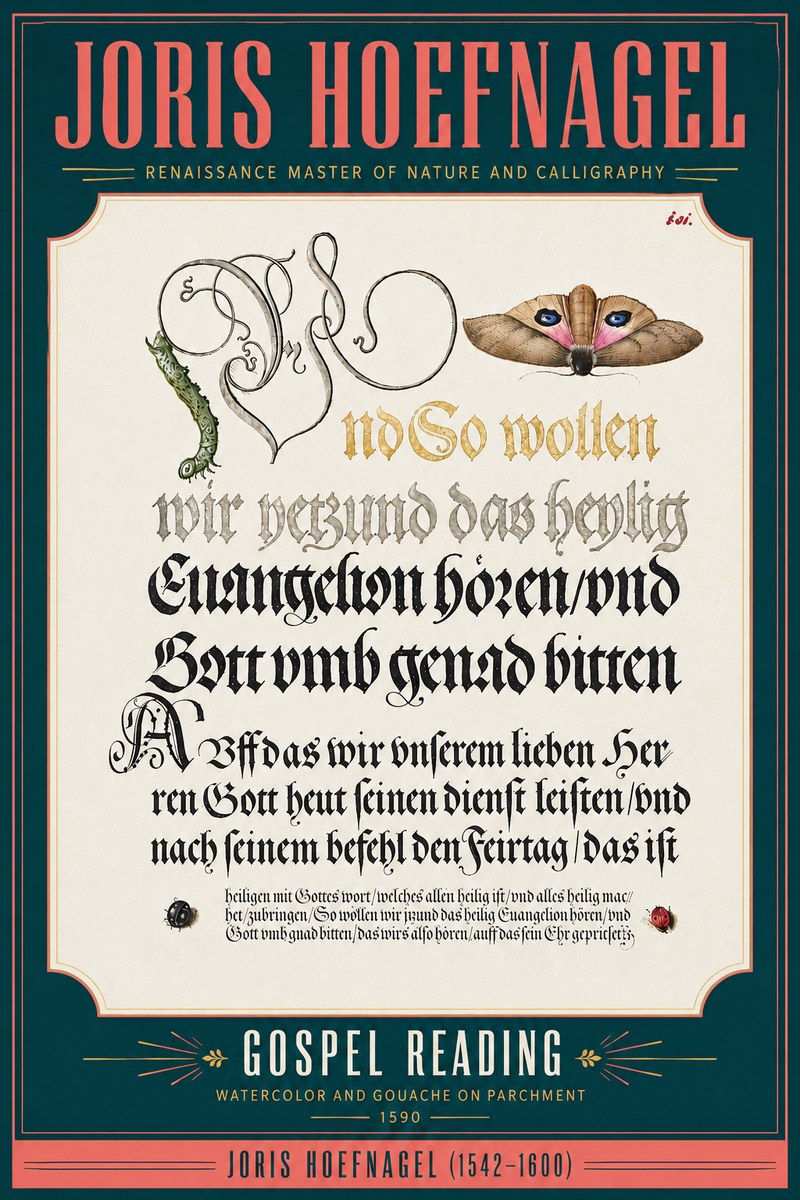 Joris Hoefnagel Gospel Reading No5 - Poszter