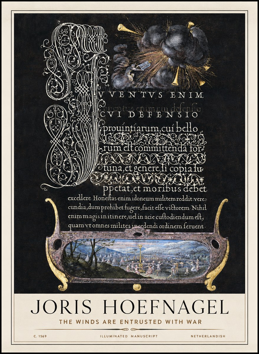 Joris Hoefnagel The Winds Are Entrusted with War No1 - Poszter