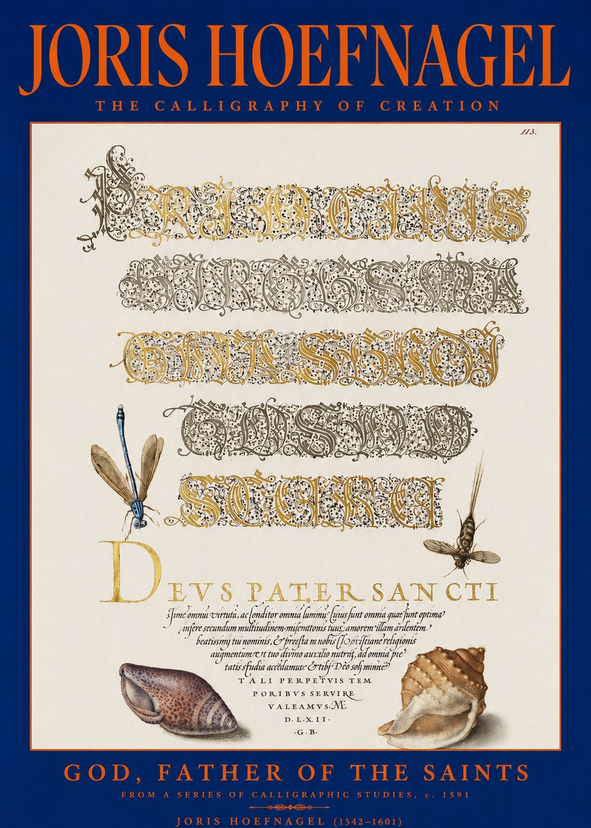 Joris Hoefnagel Praise Be to God the Father No3 - Poszter