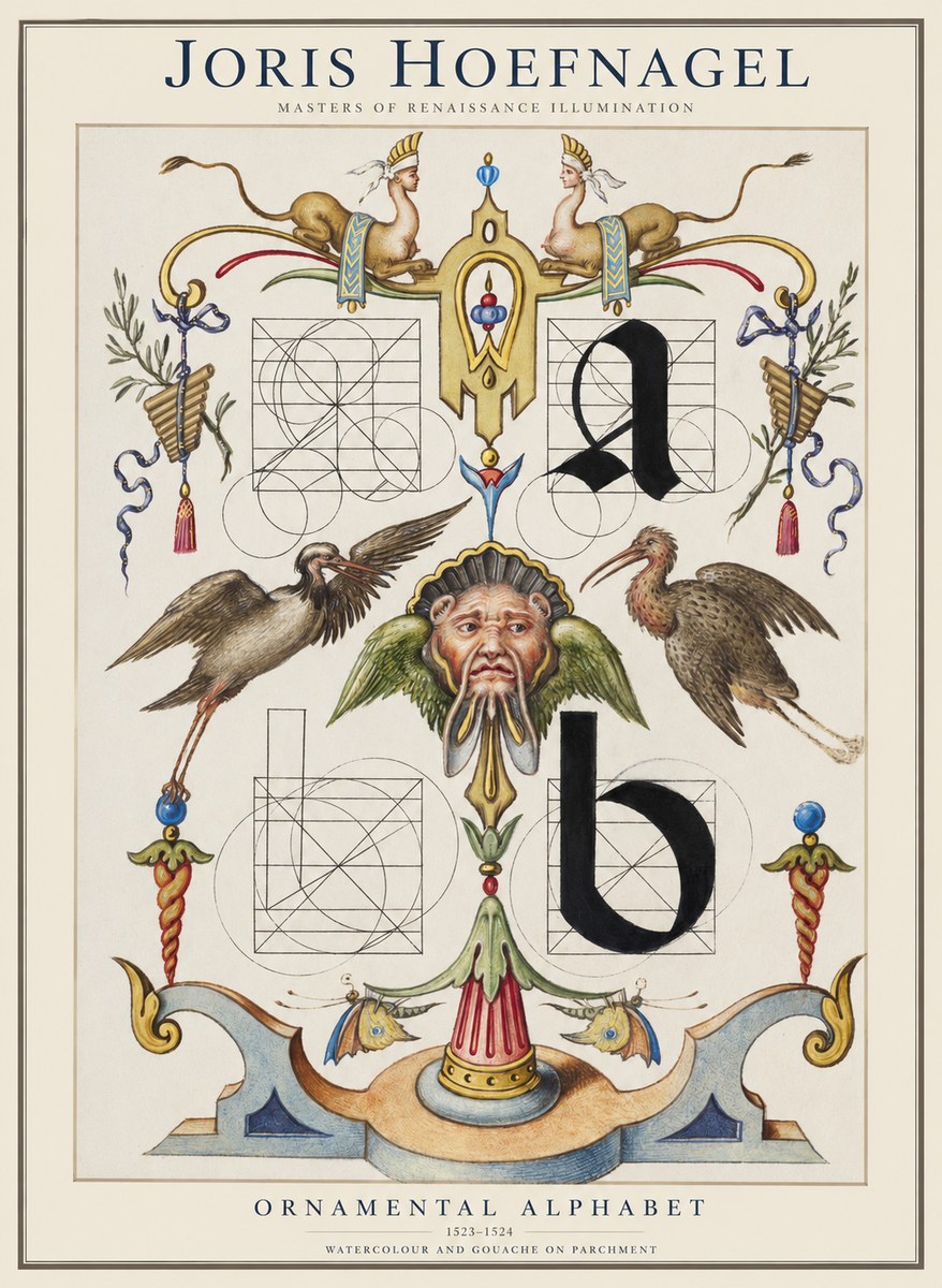 Joris Hoefnagel Ornamental Alphabet No1 - Poszter