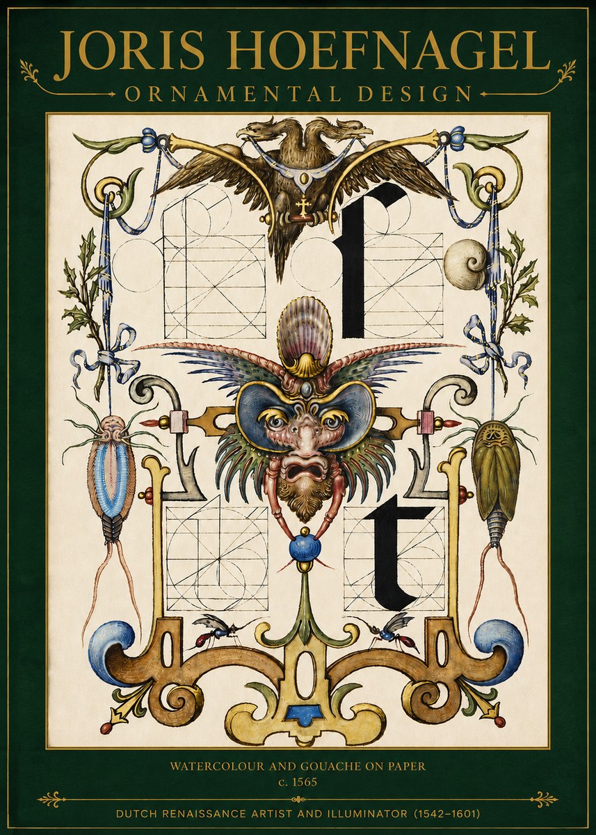 Joris Hoefnagel Ornamental Design II No3 - Poszter