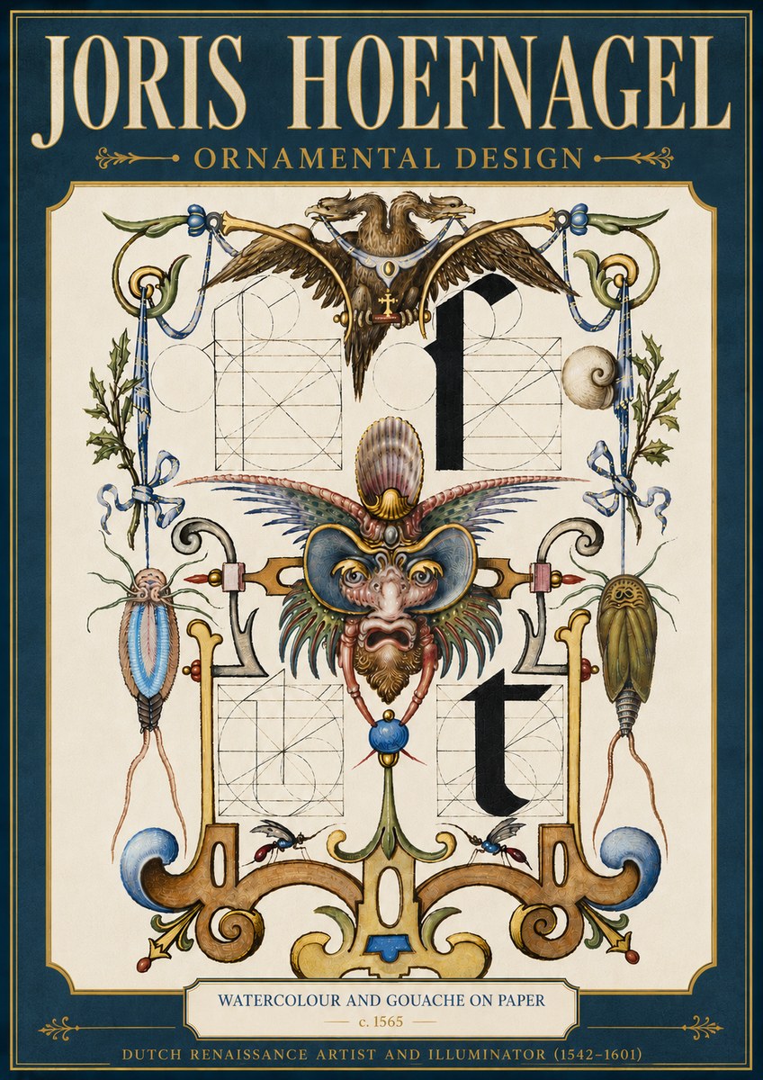 Joris Hoefnagel Ornamental Design II No6 - Poszter
