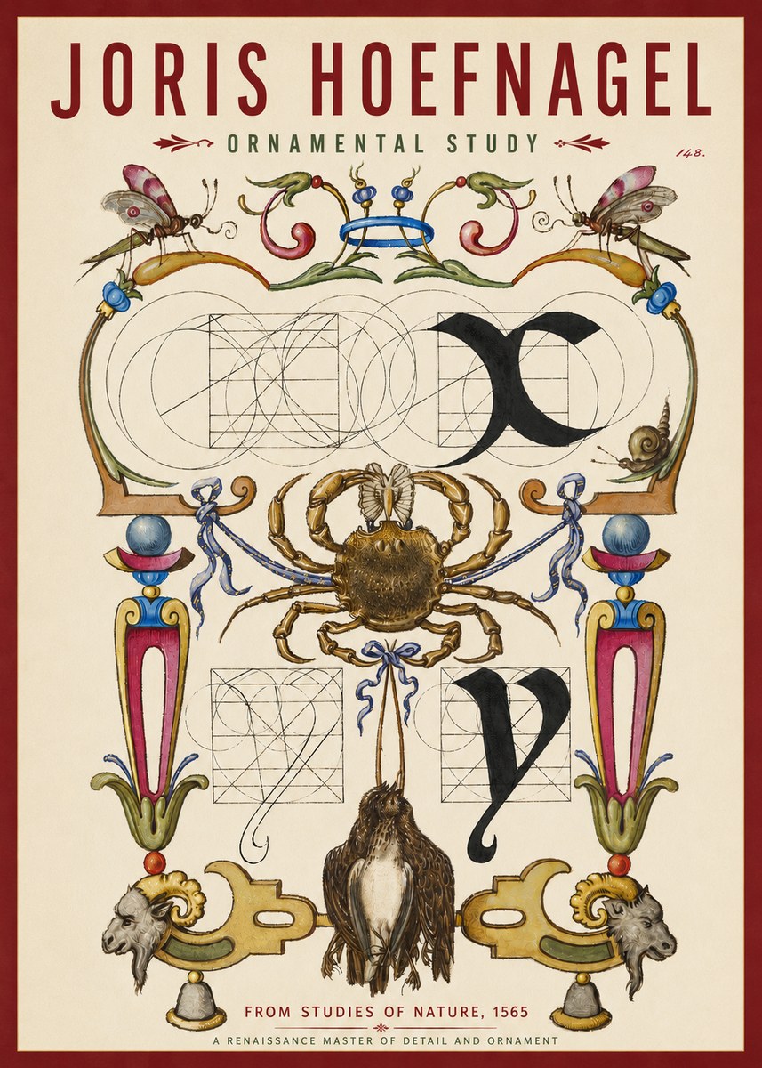 Joris Hoefnagel Ornamental Study II No3 - Poszter