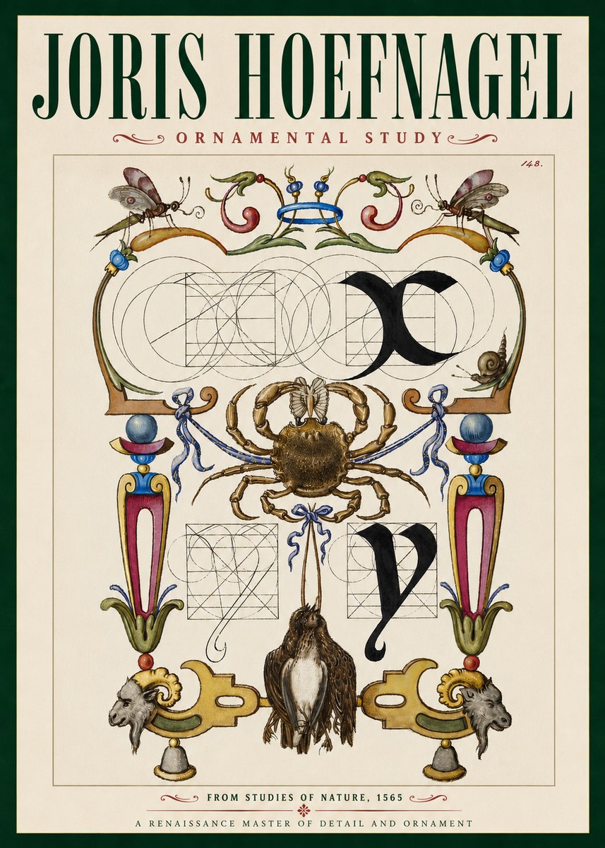 Joris Hoefnagel Ornamental Study II No4 - Poszter