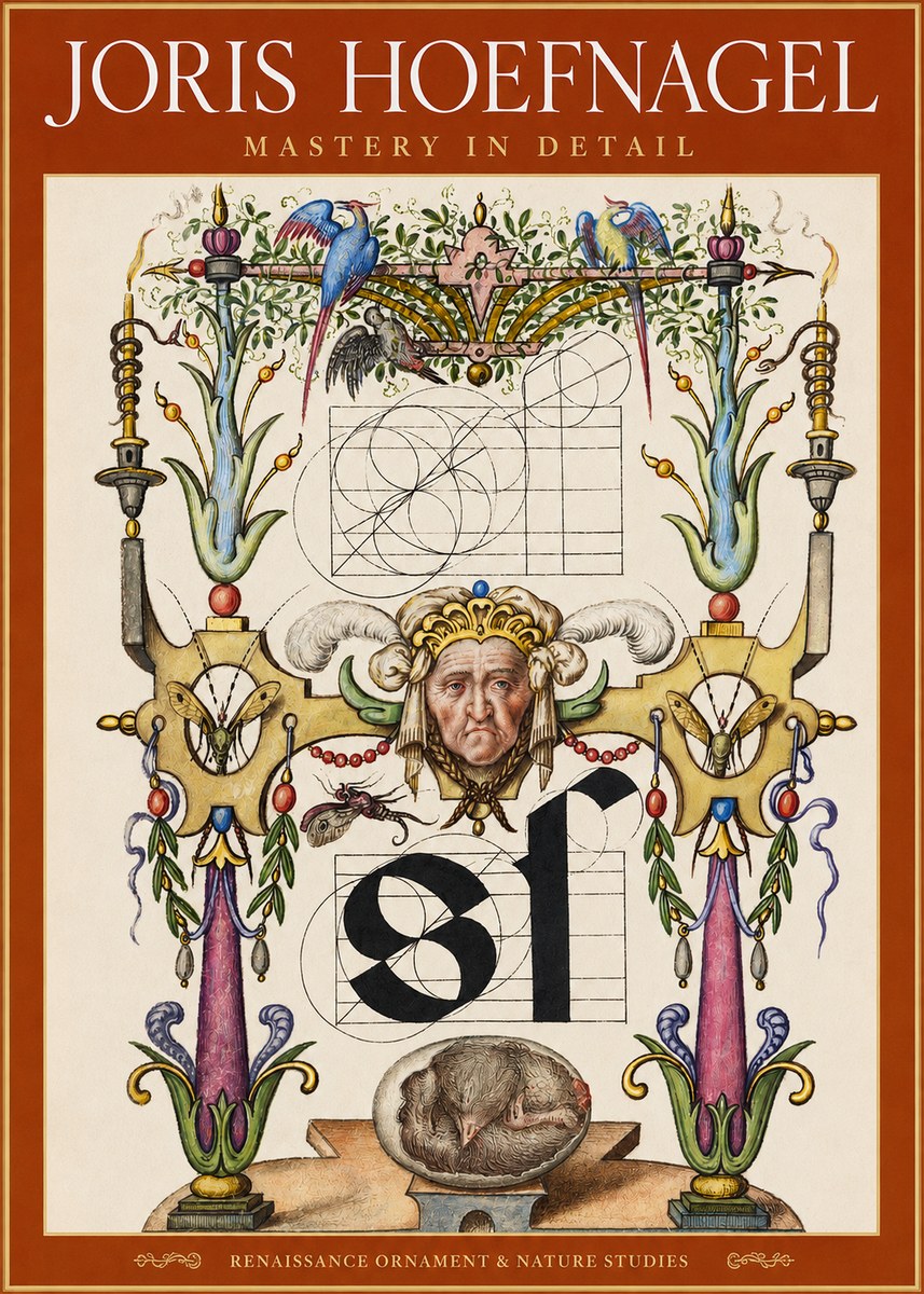Joris Hoefnagel Mastery in Detail - Renaissance Ornament & Nature Studies No2 - Poszter