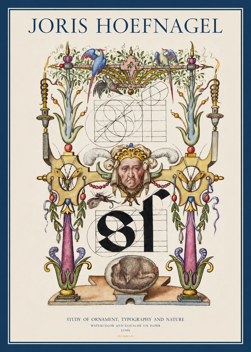 Joris Hoefnagel Mastery in Detail - Renaissance Ornament & Nature Studies No5 - Poszter