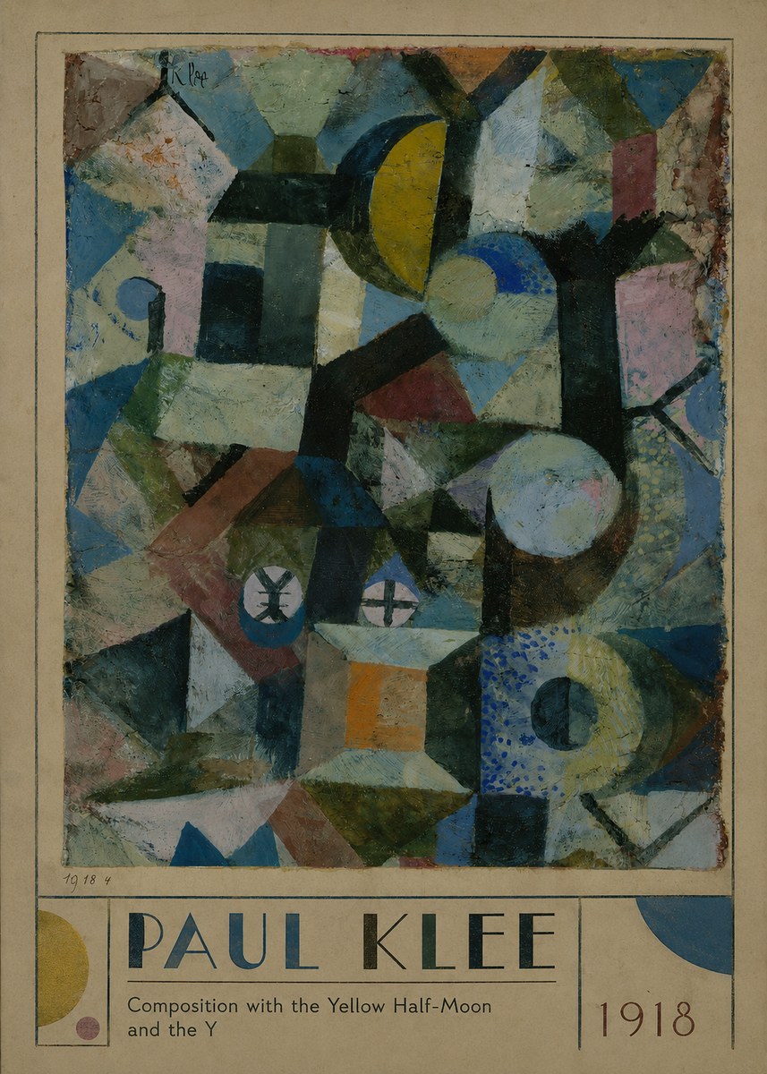 Paul Klee Composition with the Yellow Half-moon and the Y No1 - Poszter
