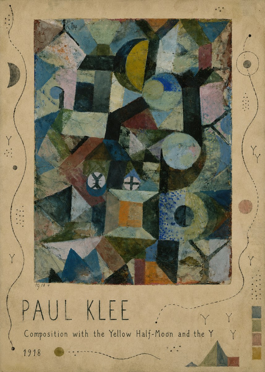 Paul Klee Composition with the Yellow Half-moon and the Y No4 - Poszter