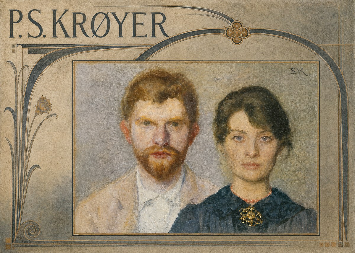 P.S. Krøyer Self-portrait with Marie Krøyer No5 - Poszter