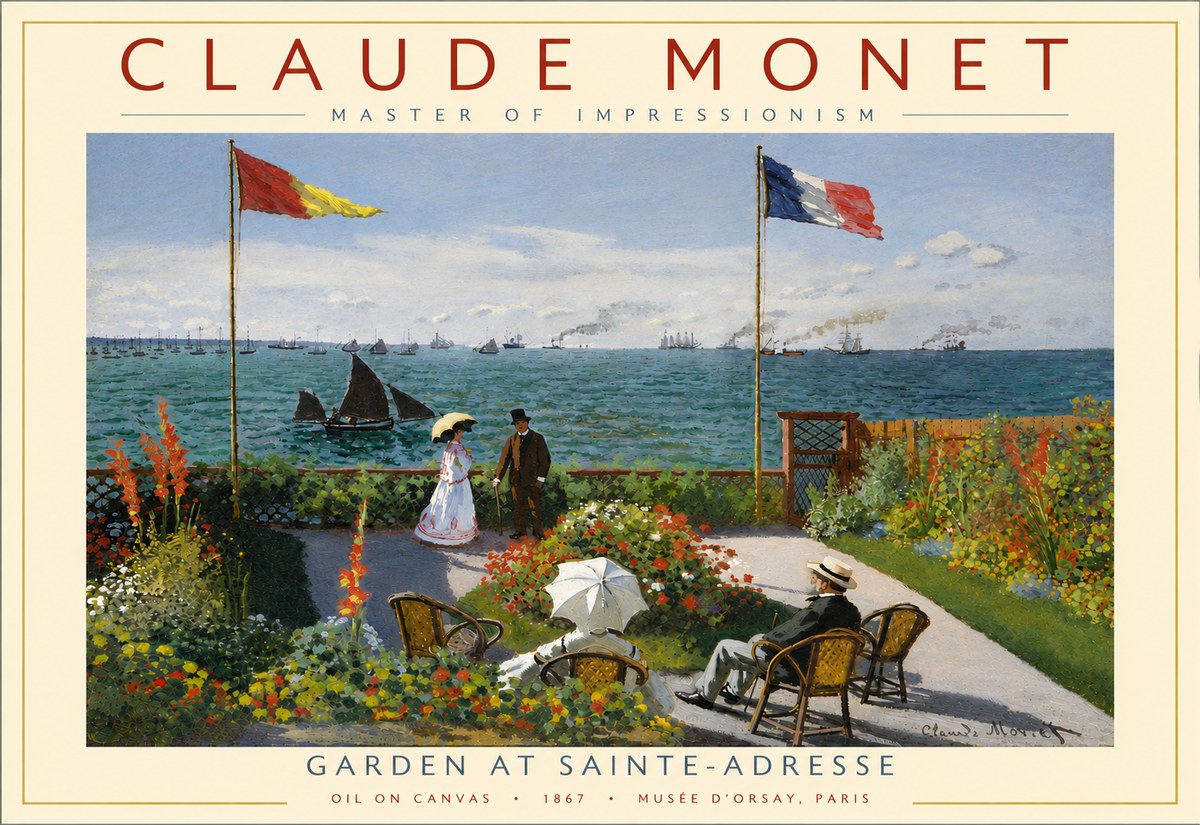 Monet Garden at Sainte-adresse No5 - Poszter
