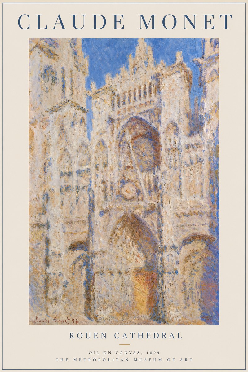 Monet Rouen Cathedral No2 - Poszter