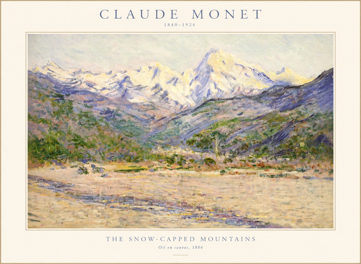 Monet The Snow-capped Mountains No1 - Poszter