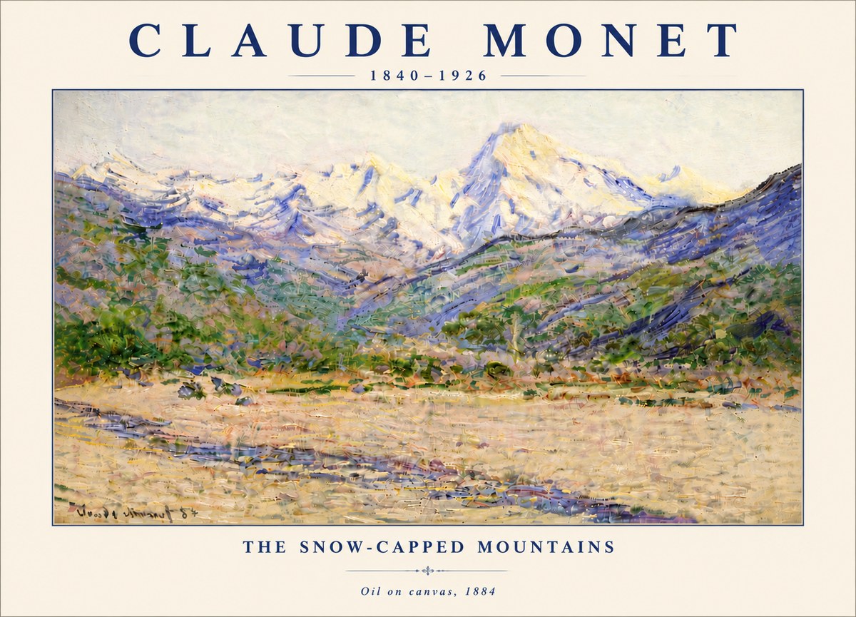 Monet The Snow-capped Mountains No6 - Poszter