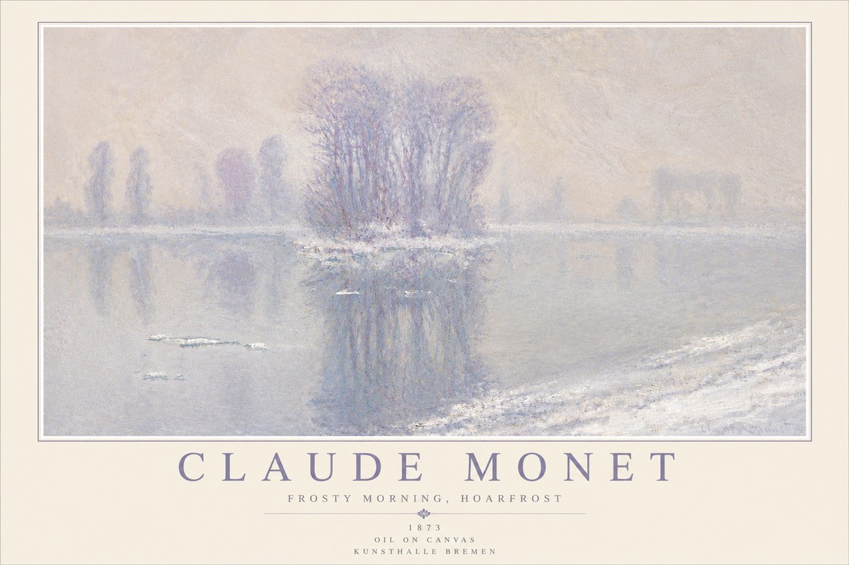 Monet Frosty Morning, Hoarfrost No4 - Poszter