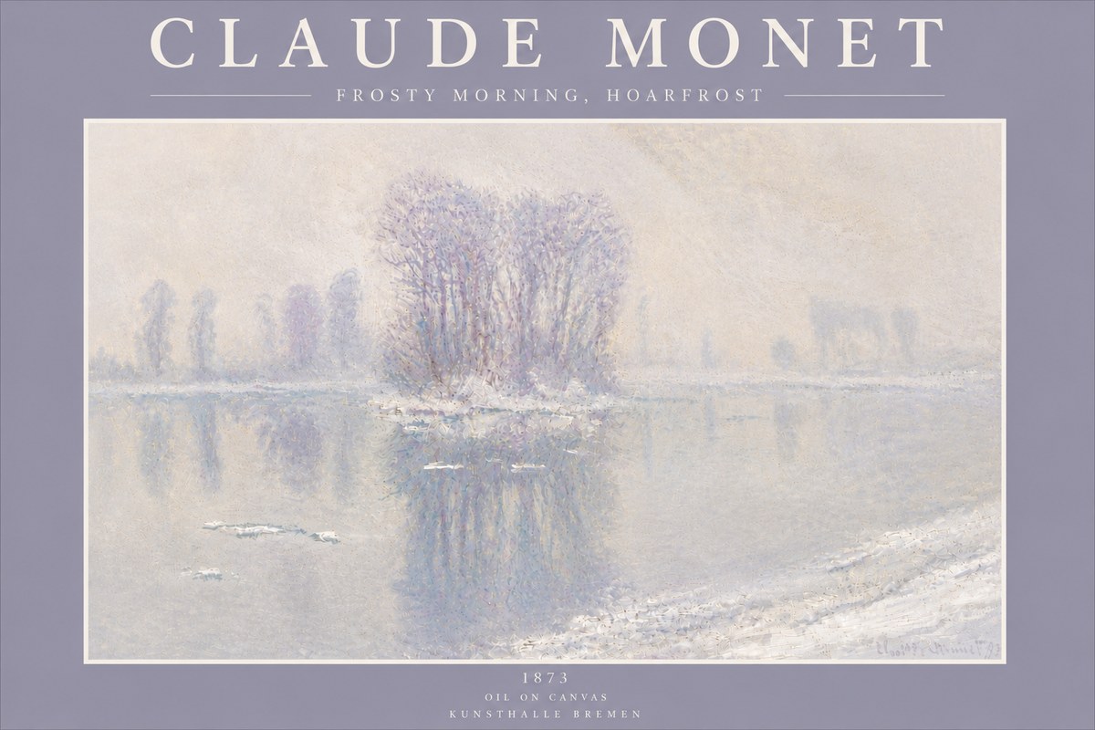 Monet Frosty Morning, Hoarfrost No5 - Poszter