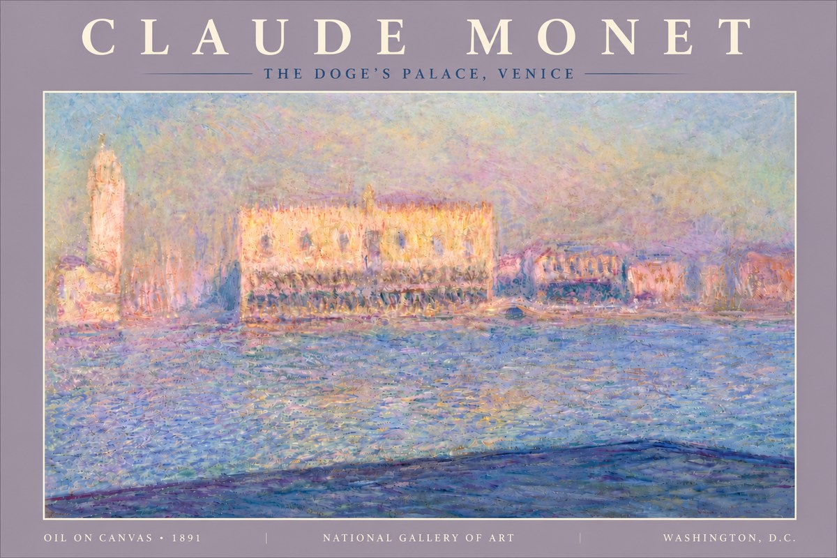 Monet The Doge's Palace, Venice No5 - Poszter