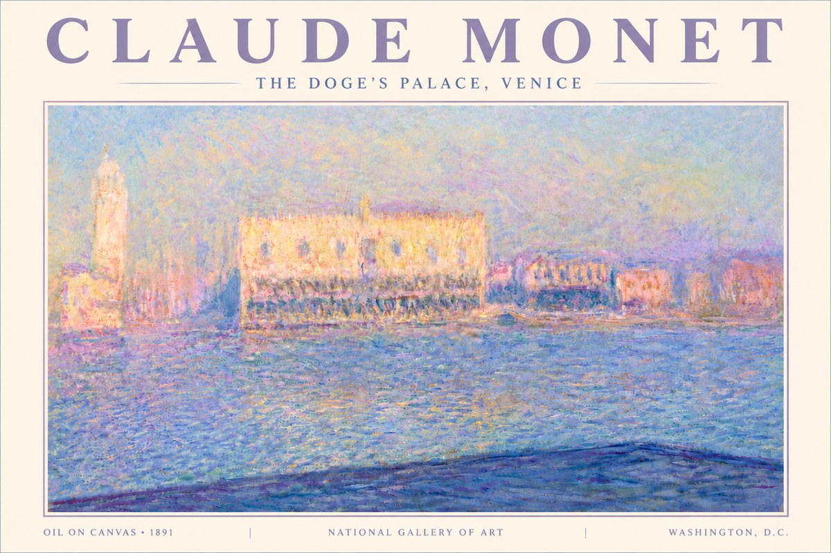 Monet The Doge's Palace, Venice No6 - Poszter