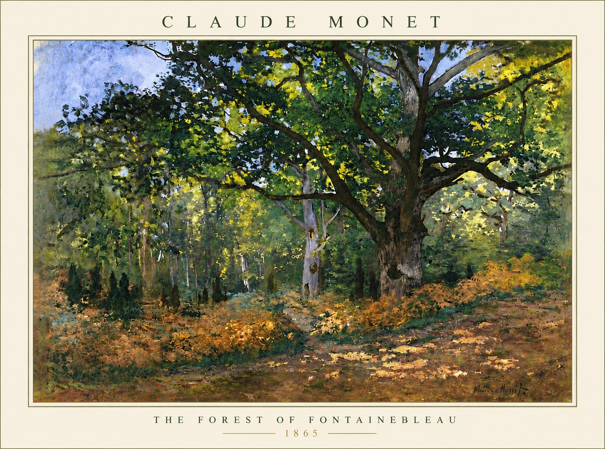 Monet The Forest of Fontainebleau No5 - Poszter