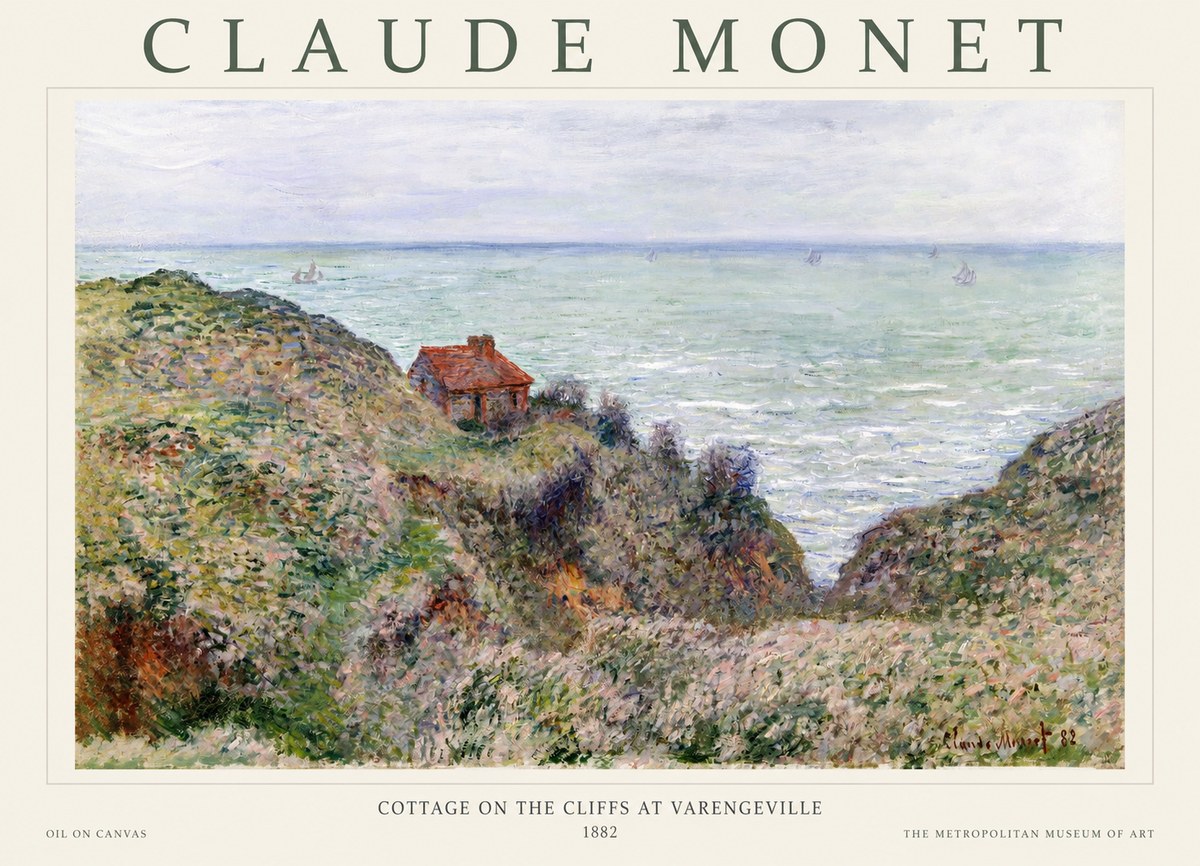 Monet Cottage on the Cliffs at Varengeville No1 - Poszter